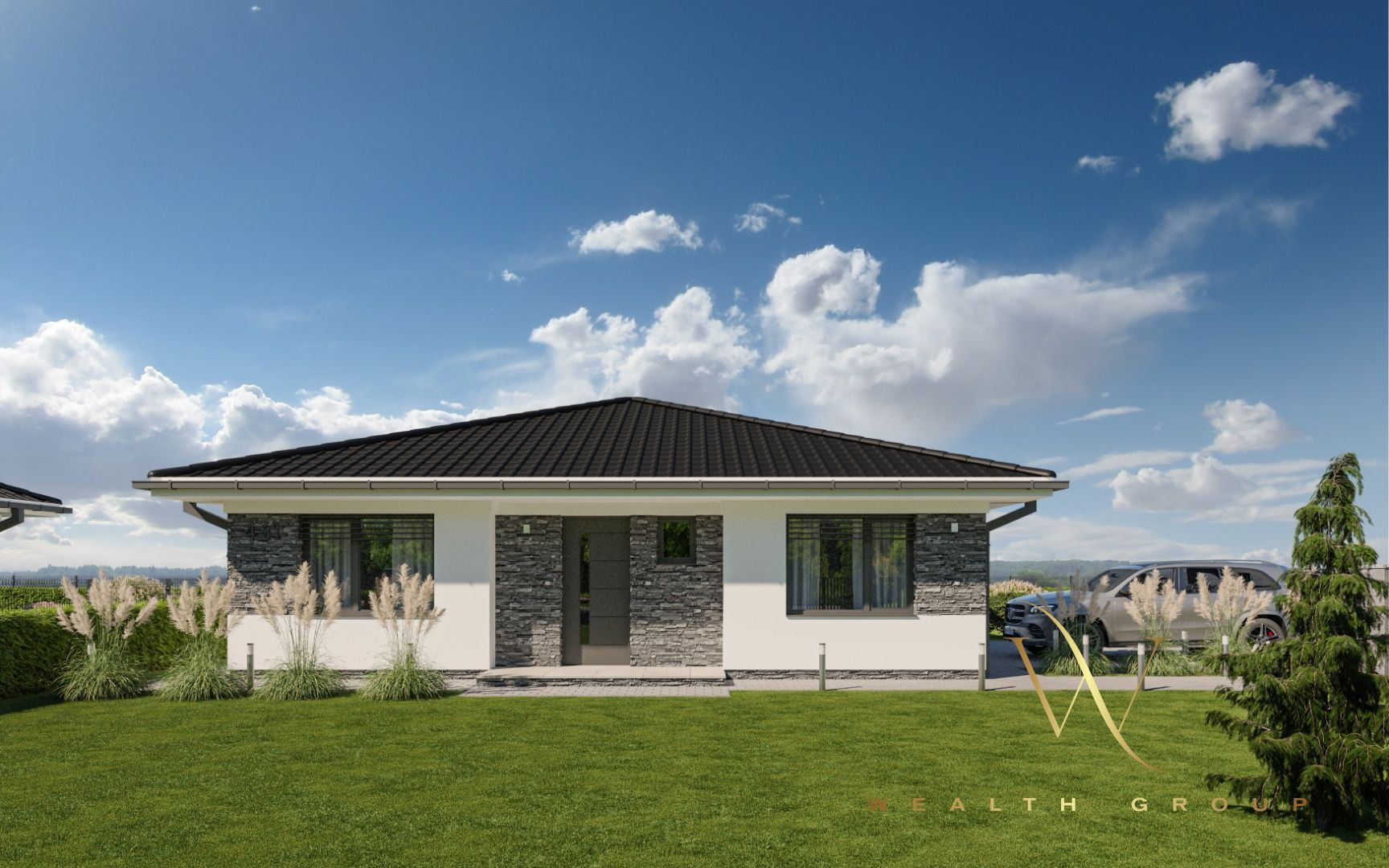 Kvetoslavov, okr. DS – na predaj POSLEDNÁ NOVOSTAVBA samostatného, 4i. tehlového RD – bungalov v súkromnej ulici, len 15 min. od Bratislavy