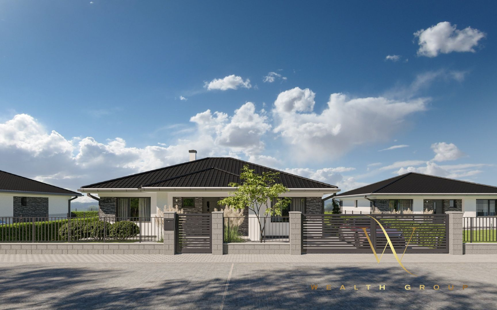 Kvetoslavov, okr. DS – POSLEDNÝ VOĽNÝ! - na predaj samostatná NOVOSTAVBA 5 izbového, tehlového RD – bungalov v súkromnej ulici, len 15 min. od Bratislavy