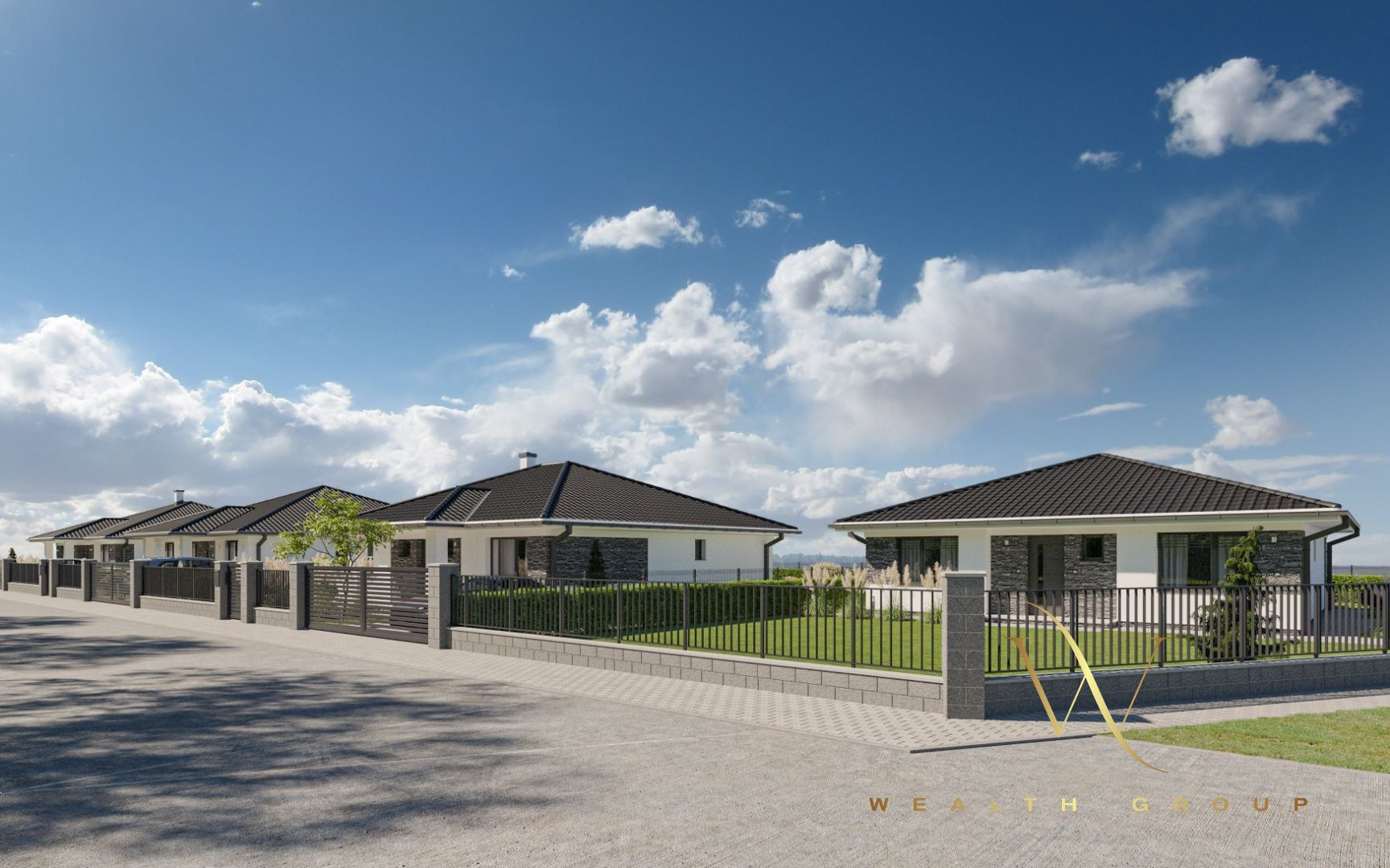 Kvetoslavov, okr. DS – na predaj samostatná NOVOSTAVBA 4 izbového, tehlového RD – bungalov v súkromnej ulici, len 15 min. od Bratislavy