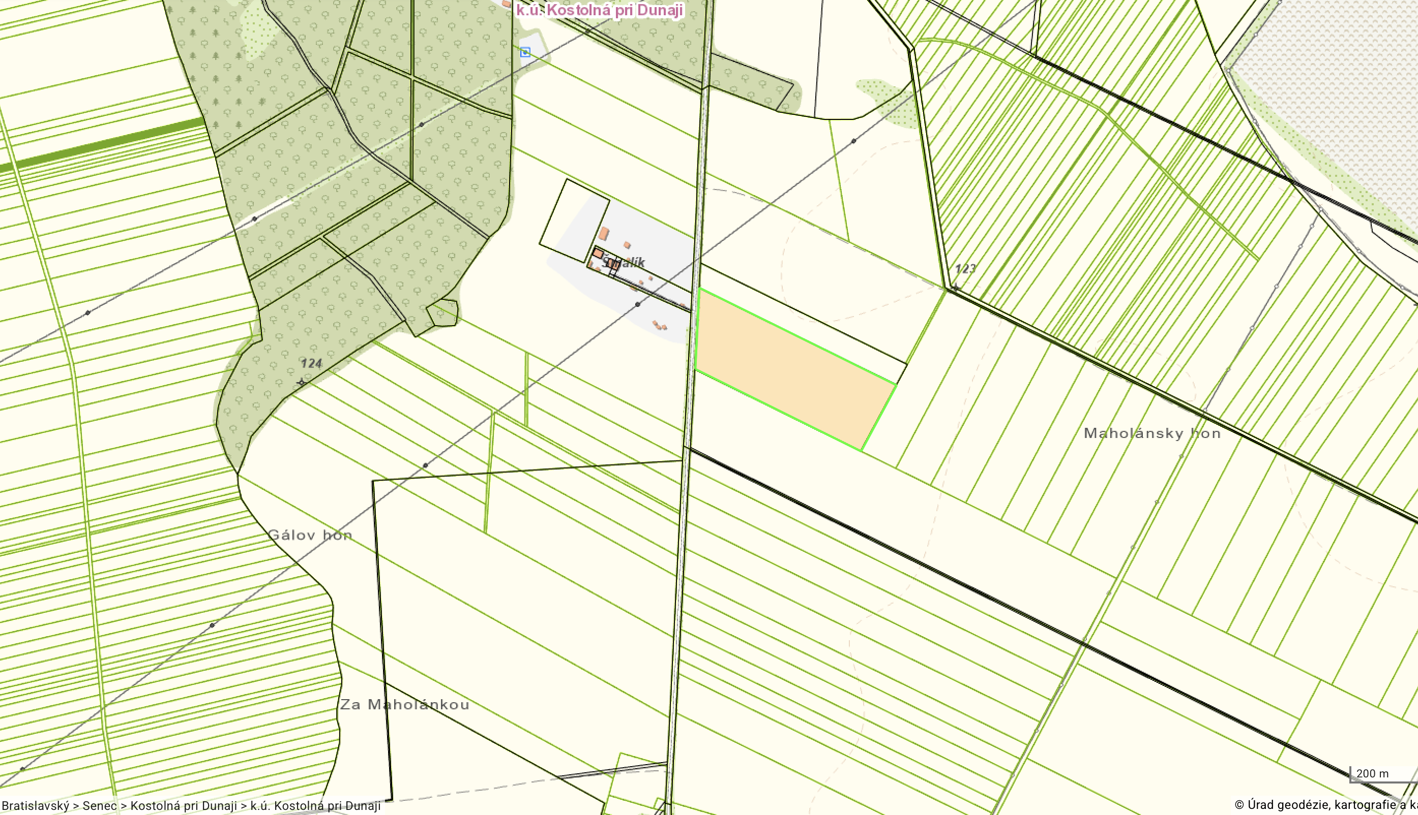 Rozľahlý pozemok na predaj v obci Kostolná pri Dunaji
