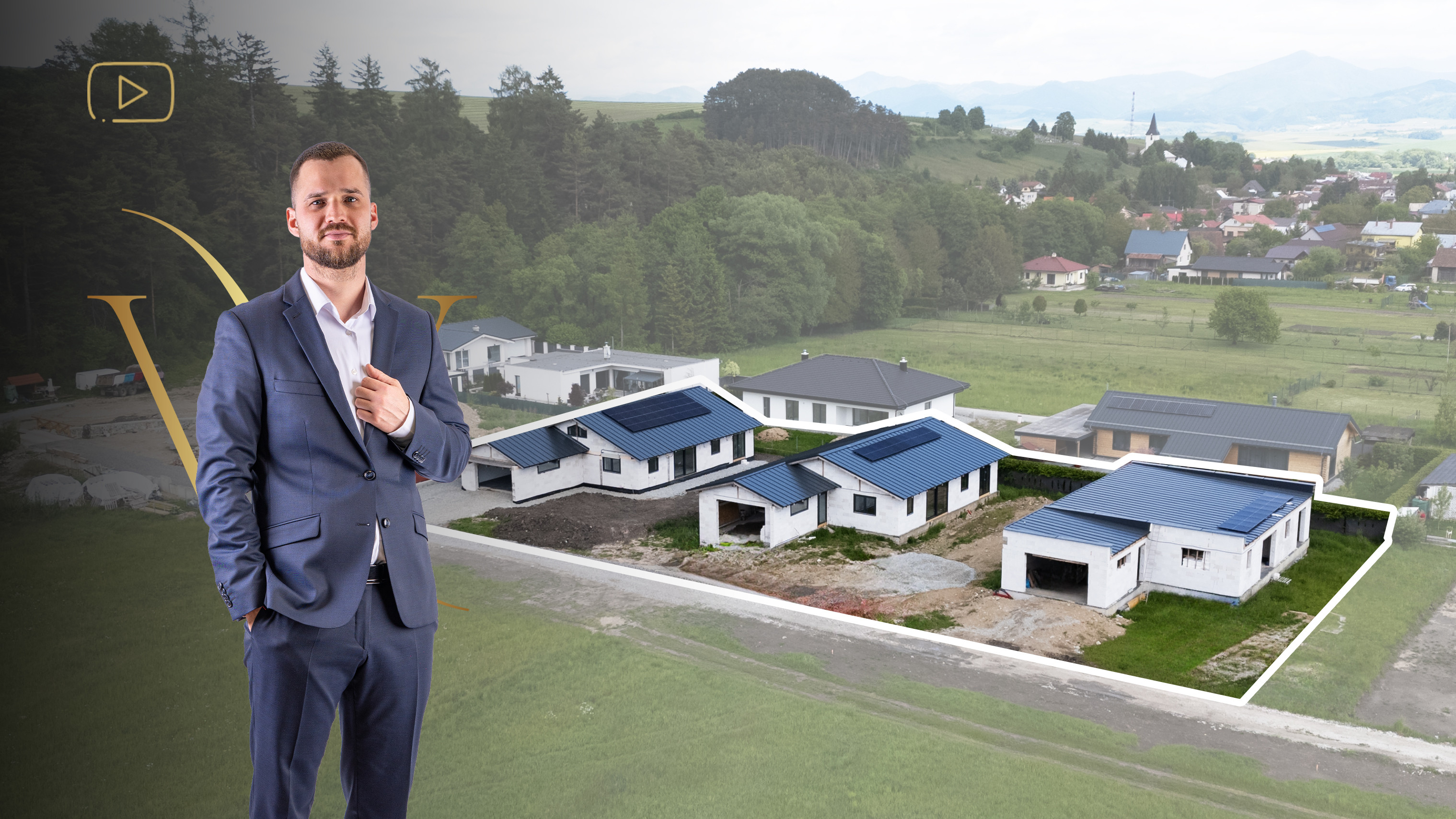 Na predaj 3 moderné nízkoenergetické rodinné domy v obci Valča