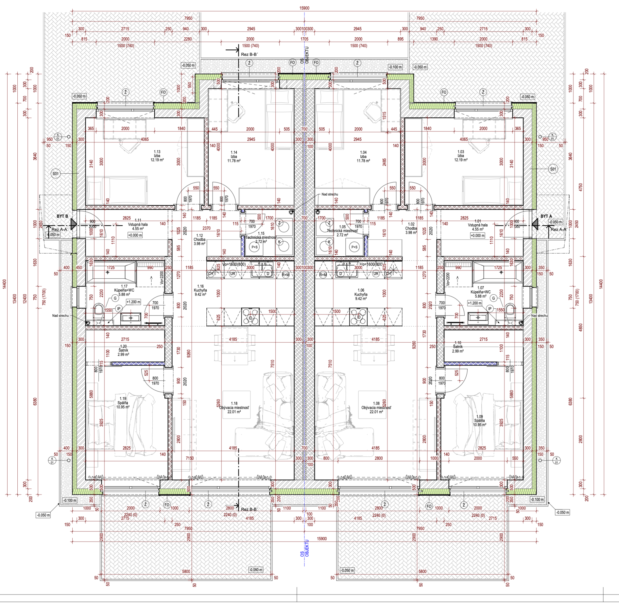 Na predaj dva praktické moderné 4-izbové domy v slepej uličke v obci Voderady