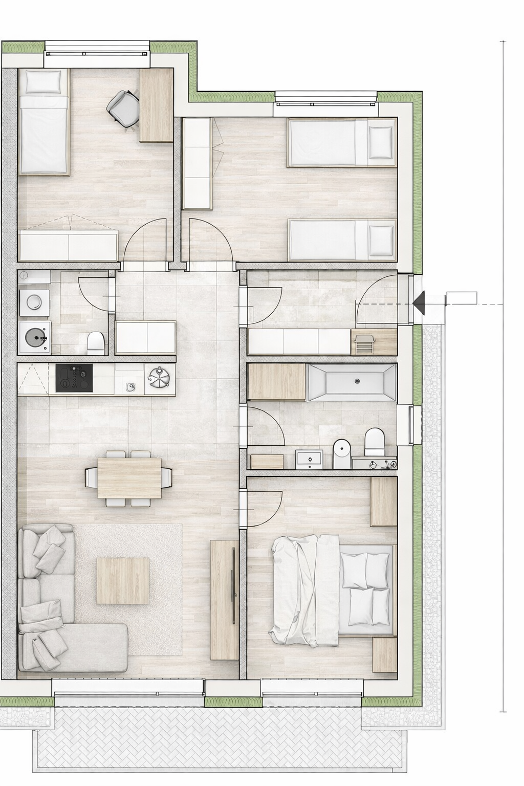 Na predaj dva praktické moderné 4-izbové domy v slepej uličke v obci Voderady