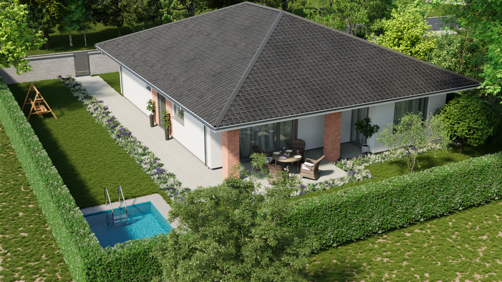 Na predaj nadštandardný moderný 4-izbový rodinný dom s garážou a tepelným čerpadlom, Hrubá Borša