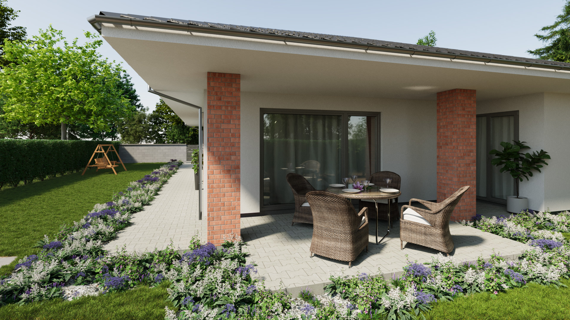 Na predaj nadštandardný moderný 4-izbový rodinný dom s garážou a tepelným čerpadlom, Hrubá Borša