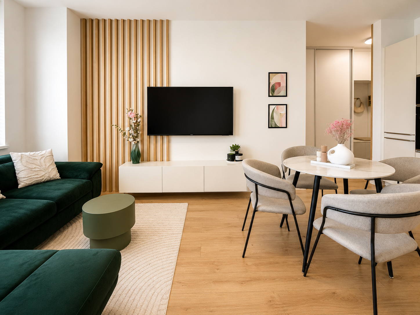 Na predaj moderný 2-izbový byt so záhradou a vlastným parkovacím miestom v tichej lokalite širšieho centra mesta Senec