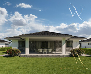 Kvetoslavov, okr. DS – POSLEDNÝ VOĽNÝ! - na predaj samostatná NOVOSTAVBA 5 izbového, tehlového RD – bungalov v súkromnej ulici, len 15 min. od Bratislavy