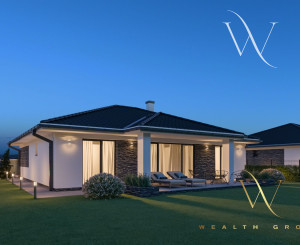 Kvetoslavov, okr. DS – POSLEDNÝ VOĽNÝ! - na predaj samostatná NOVOSTAVBA 5 izbového, tehlového RD – bungalov v súkromnej ulici, len 15 min. od Bratislavy