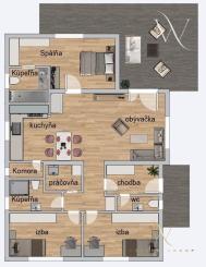 Na predaj krásny 4 izbový bungalov v obci Láb