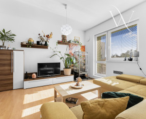 Na predaj slnečný 2-izbový byt s vlastným parkovacím miestom v obci Šelpice