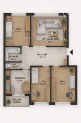 Na predaj 4-izbový byt na jednej z najlepších adries v Petržalke