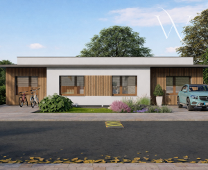 Na predaj dva praktické moderné 4-izbové domy v slepej uličke v obci Voderady