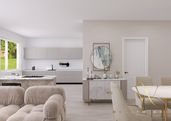 Kvetoslavov, okr. DS – na predaj samostatná NOVOSTAVBA 4 izbového, tehlového RD – bungalov v súkromnej ulici, len 15 min. od Bratislavy