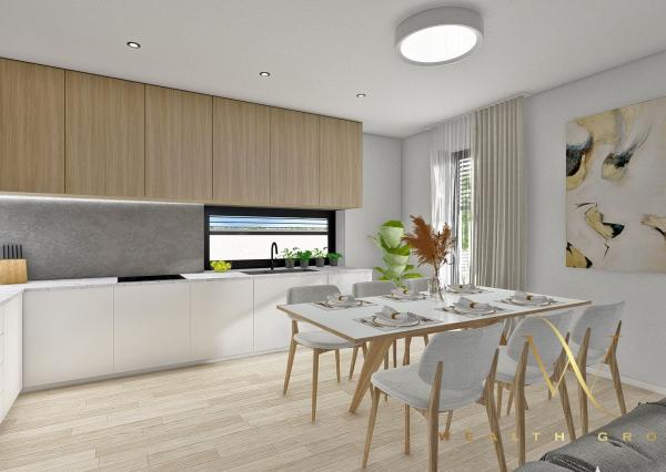 Jelka, okr. GA – POSLEDNÉ 2 RD VOĽNÉ! na predaj SKOLAUDOVANÉ samostatné, tehlové novostavby 4 izbových RD