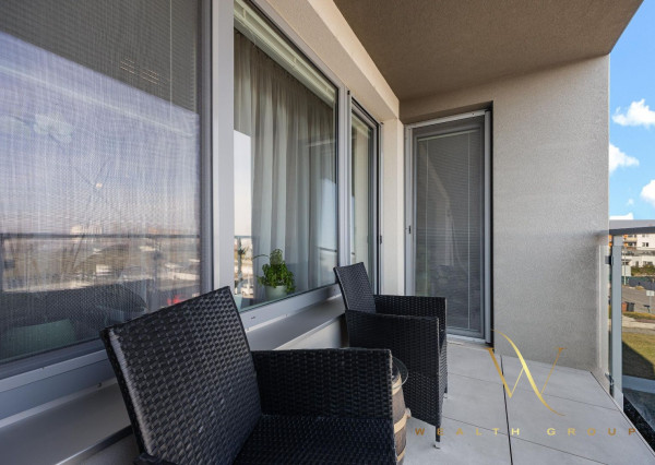 REZERVOVANÝ Senec (časť Senec Gardens) – na predaj novostavba 2 izbového nadšandardného bytu s parkovacím státim, loggiou a vlastným kúrením