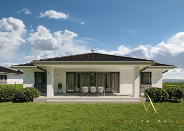 Kvetoslavov, okr. DS – POSLEDNÝ VOĽNÝ! - na predaj samostatná NOVOSTAVBA 5 izbového, tehlového RD – bungalov v súkromnej ulici, len 15 min. od Bratislavy