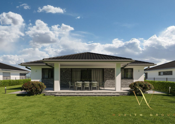 Kvetoslavov, okr. DS – POSLEDNÝ VOĽNÝ! - na predaj samostatná NOVOSTAVBA 5 izbového, tehlového RD – bungalov v súkromnej ulici, len 15 min. od Bratislavy