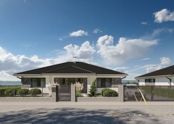 Kvetoslavov, okr. DS – na predaj samostatná NOVOSTAVBA 4 izbového, tehlového RD – bungalov v súkromnej ulici, len 15 min. od Bratislavy