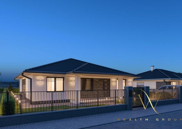 Kvetoslavov, okr. DS – na predaj samostatná NOVOSTAVBA 4 izbového, tehlového RD – bungalov v súkromnej ulici, len 15 min. od Bratislavy