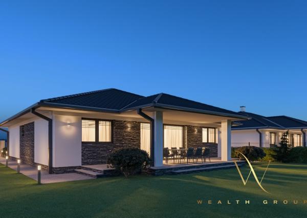 Kvetoslavov, okr. DS – na predaj samostatná NOVOSTAVBA 4 izbového, tehlového RD – bungalov v súkromnej ulici, len 15 min. od Bratislavy