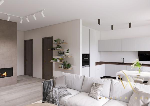 Kvetoslavov, okr. DS – na predaj samostatná NOVOSTAVBA 4 izbového, tehlového RD – bungalov v súkromnej ulici, len 15 min. od Bratislavy