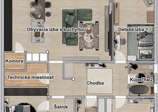 4 - izbová novostavba rodinného domu v obci Zvončín, na predaj