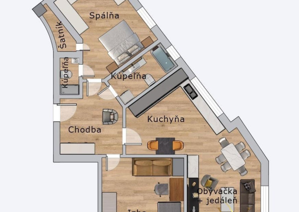 Na predaj  zrekonštruovaný  3 izbový byt, 2 kupelni  lokalita- Palisády