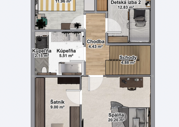 Praktické a moderné rodinné domy, Nová Dedinka- centrum obce