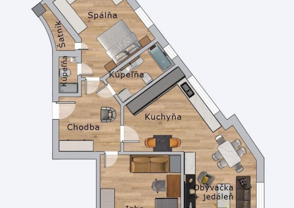 REZERVOVANÝ Na predaj zrekonštruovaný 3 izbový byt, 2 kúpelne, lokalita- Palisády, Staré Mesto