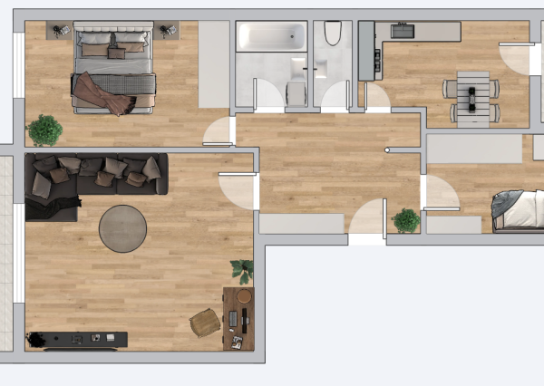 REZERVOVANÉ! Na PREDAJ 3-izbový byt v pôvodnom stave, 70,21 m2, Majerníkova, Karlova Ves časť Dlhé diely, Bratislava