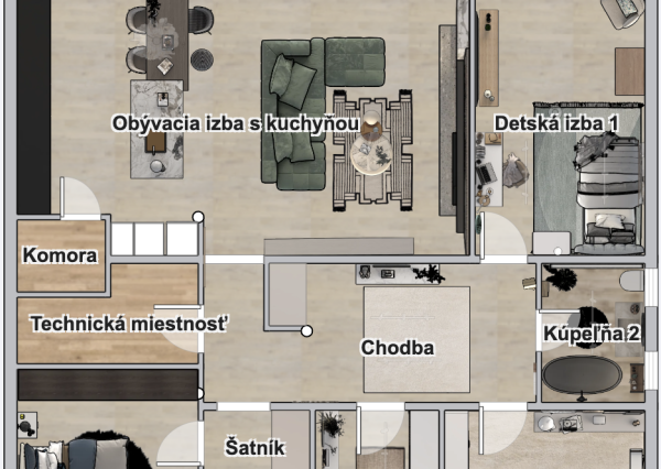 4 - izbová novostavba rodinného domu v obci Zvončín, na predaj