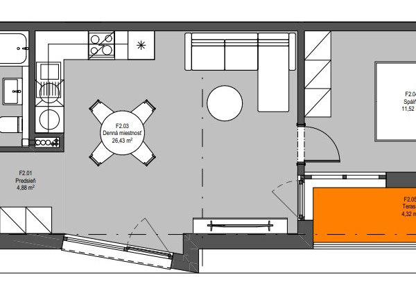 Na predaj nový 2 izbový byt v Šamorine
