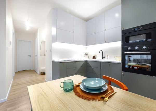 PPRENÁJOM Exkluzívny, komplet zariadený 2 izbový byt s loggiou a parkovacím státím, J. Langoša BORY PROMENÁDA, Bratislava