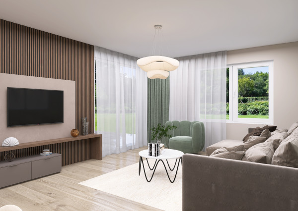 Na predaj 4izbový bungalov v obci Láb, okr. Malacky, 4 parkovacie miesta.