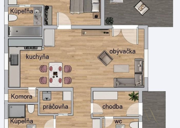 Na predaj krásny 4 izbový bungalov v obci Láb, okr. Malacky