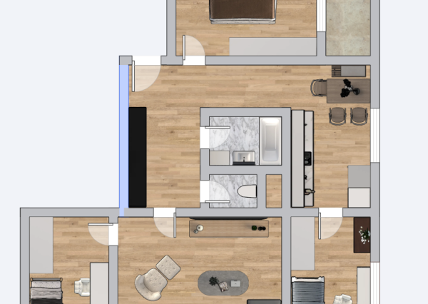 REZERVOVANÝ  - Exkluzívne na PREDAJ 4 izbový byt s loggiou, krásnym výhľadom na panorámu Prešova a potenciálom prerobenia, Švábska ul. Prešov