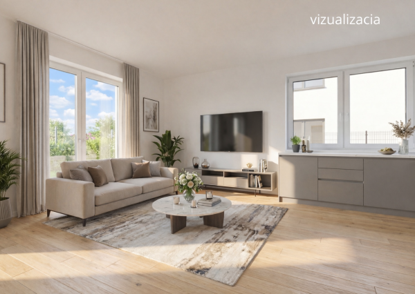 Veľkometrážny 2-izbový byt v novostavbe so záhradkou na predaj, Cífer-Pác