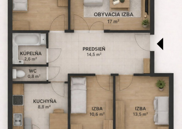 Na predaj 4-izbový byt na jednej z najlepších adries v Petržalke