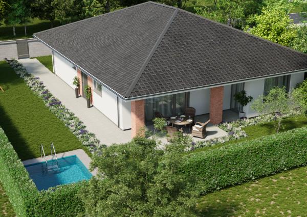 Na predaj nadštandardný moderný 4-izbový rodinný dom s garážou a tepelným čerpadlom, Hrubá Borša