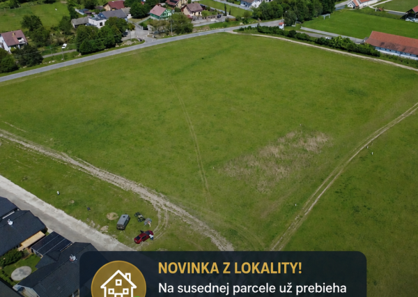 Pozemok 746 m² v Jablonovom – na blízkej parcele už prebieha konanie o stavebnom zámere RD