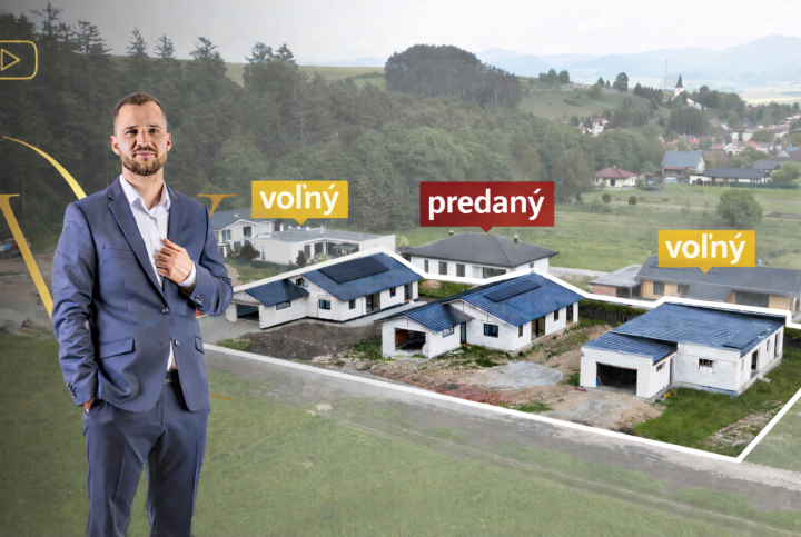 Na predaj moderné nízkoenergetické rodinné domy v obci Valča