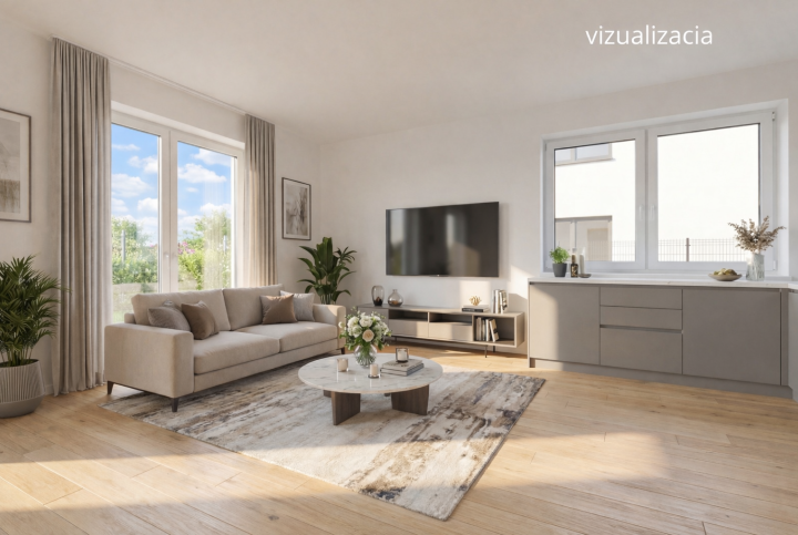 Veľkometrážny 2-izbový byt v novostavbe v štandarde so záhradkou na predaj, Cífer-Pác, posledný voľný