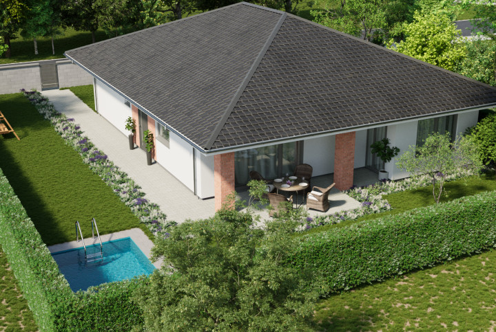 Na predaj nadštandardný moderný 4-izbový rodinný dom s garážou a tepelným čerpadlom, Hrubá Borša